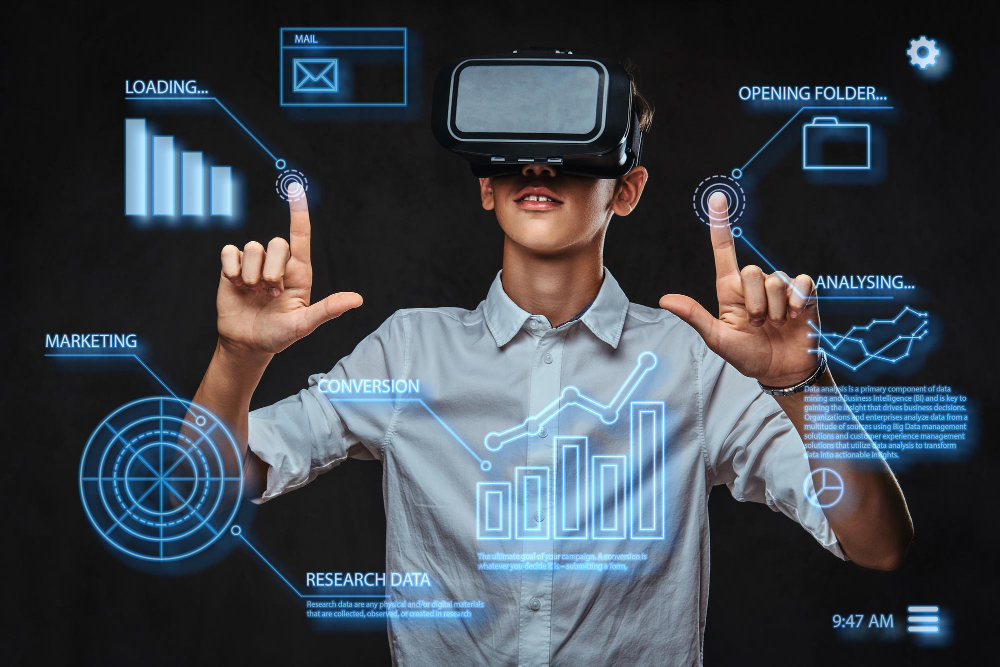 teenager-dressed-white-t-shirt-using-virtual-reality-glasses-with-graph-charts-numbers-lines-technology-concept